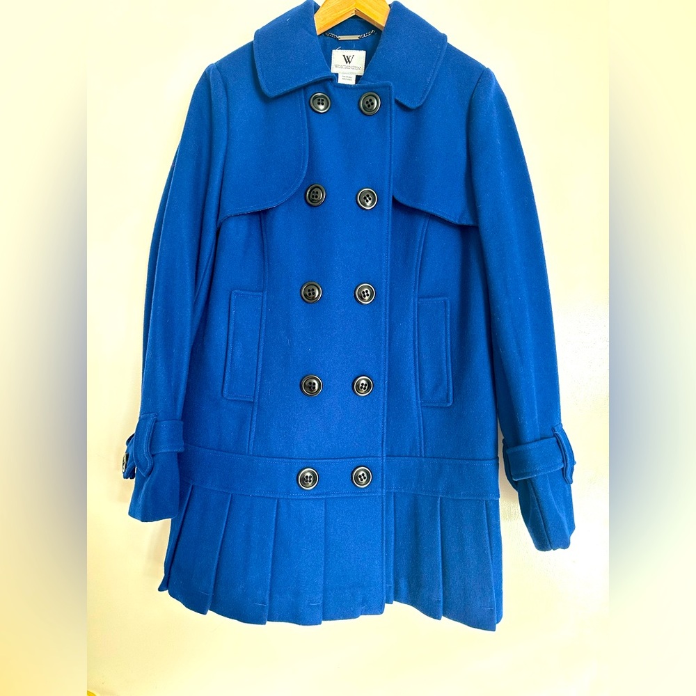 Worthington Blue Wool Jacket with cute peplum bottom.  NWT Size M